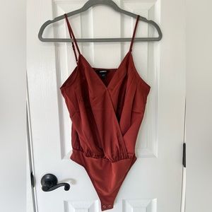 SM NWT Express bodysuit, spaghetti strap, camisole, top, rust color